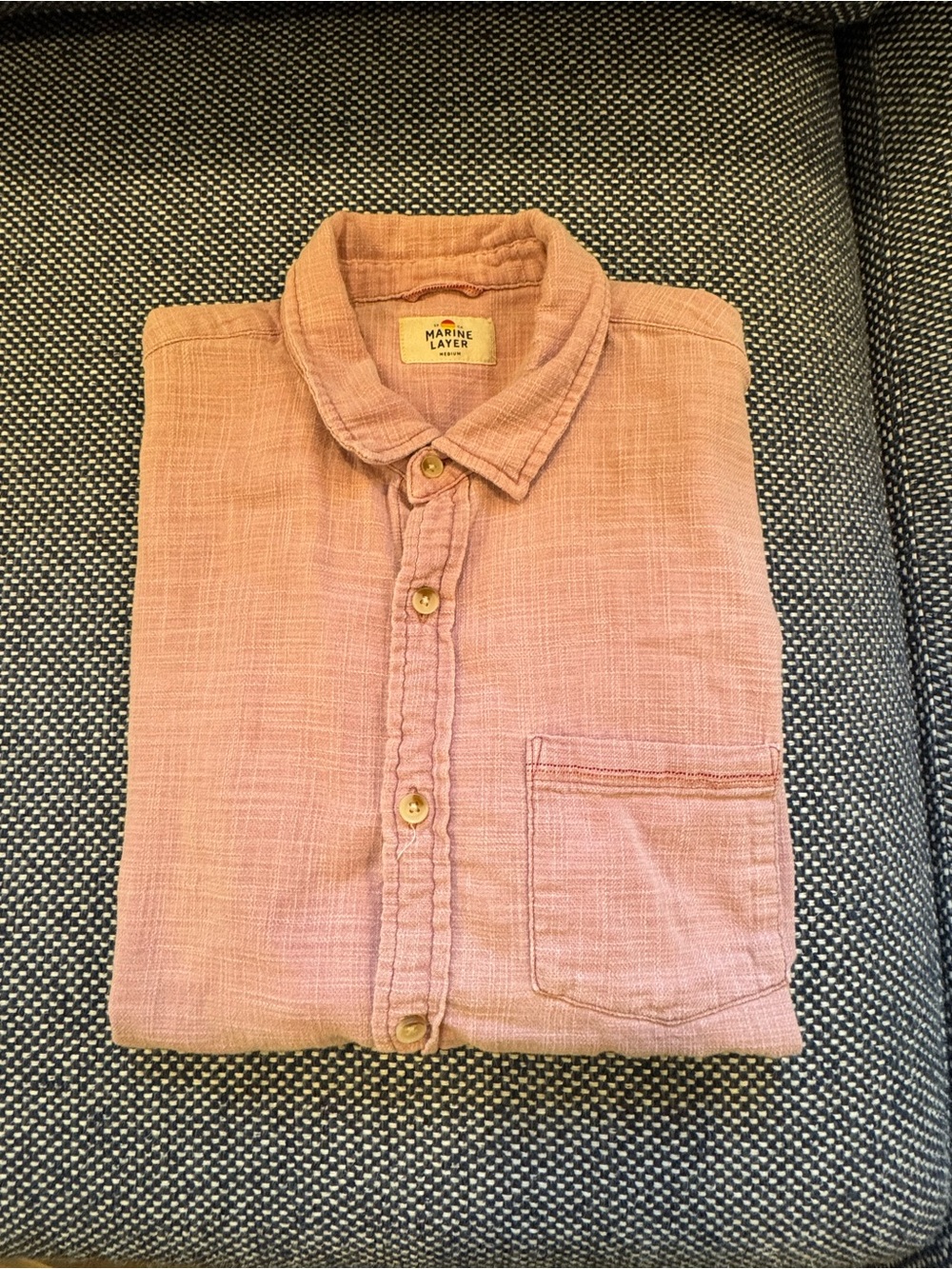 Marine Layer light red Casual Button-Down Shirt Size Men’s Medium